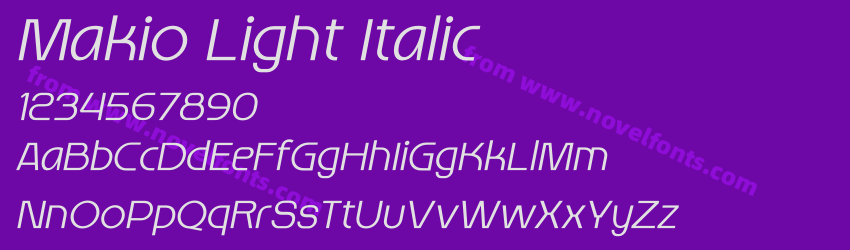 Makio Light ItalicPreview Makio Light ItalicPreview