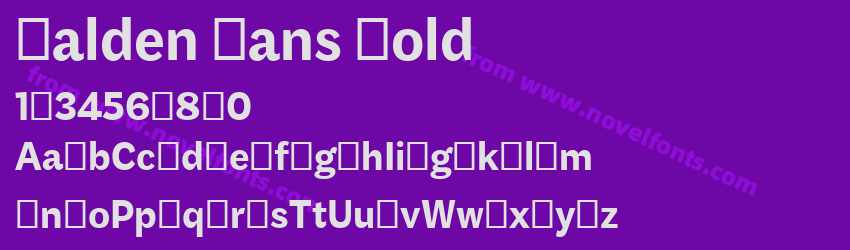 Malden Sans BoldPreview Malden Sans BoldPreview