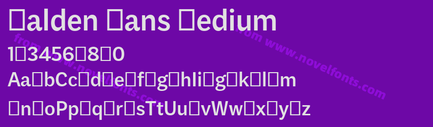 Malden Sans MediumPreview Malden Sans MediumPreview