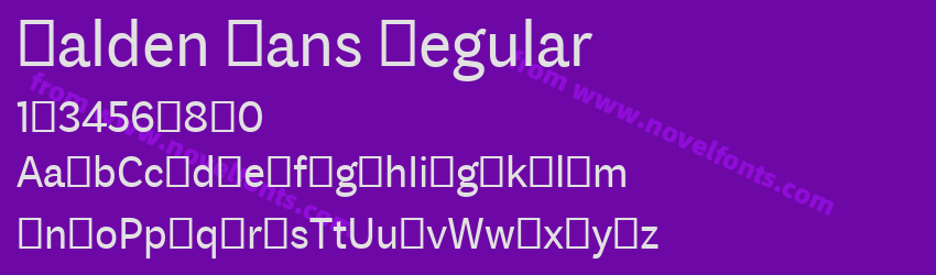 Malden Sans RegularPreview Malden Sans RegularPreview