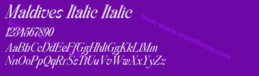 Maldives Italic ItalicPreview Maldives Italic ItalicPreview