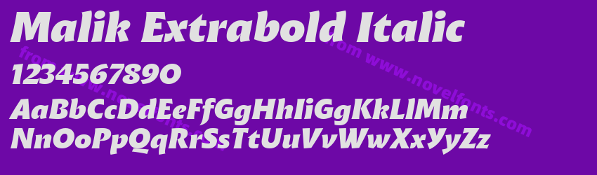 Malik Extrabold ItalicPreview Malik Extrabold ItalicPreview