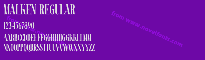 Malken RegularPreview Malken RegularPreview