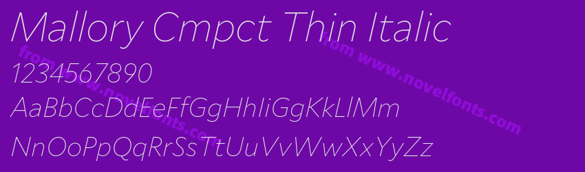 Mallory Cmpct Thin ItalicPreview Mallory Cmpct Thin ItalicPreview