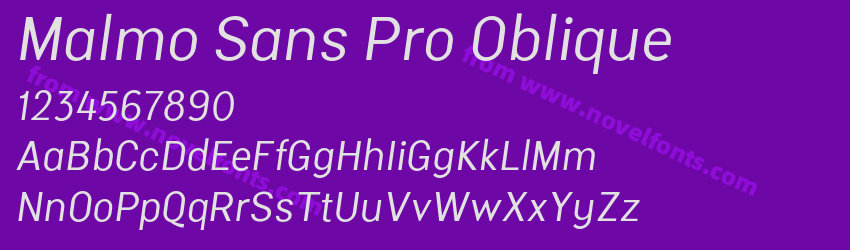 Malmo Sans Pro ObliquePreview Malmo Sans Pro ObliquePreview