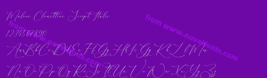 Malone Clemettine Script ItalicPreview Malone Clemettine Script ItalicPreview