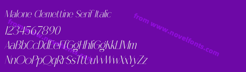 Malone Clemettine Serif ItalicPreview Malone Clemettine Serif ItalicPreview