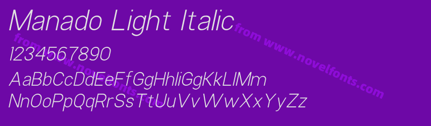 Manado Light ItalicPreview Manado Light ItalicPreview