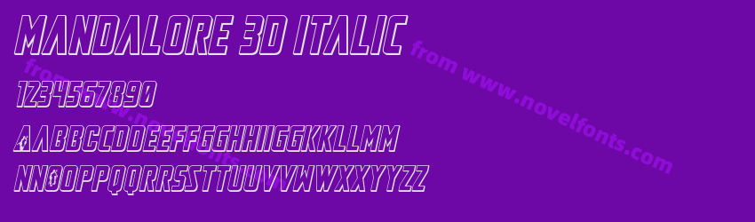 Mandalore 3D ItalicPreview Mandalore 3D ItalicPreview