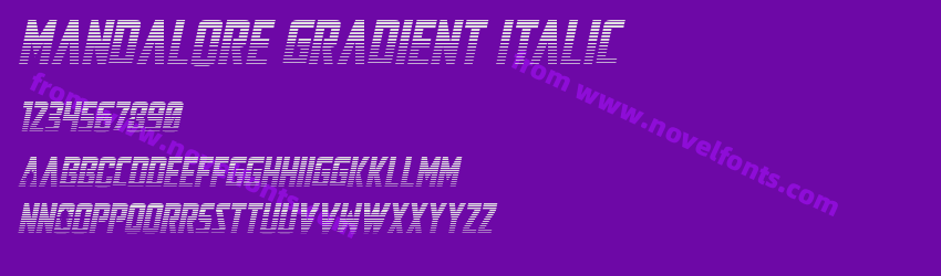 Mandalore Gradient ItalicPreview Mandalore Gradient ItalicPreview