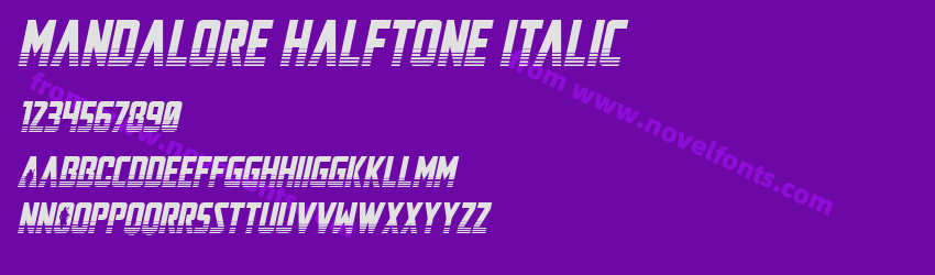 Mandalore Halftone ItalicPreview Mandalore Halftone ItalicPreview