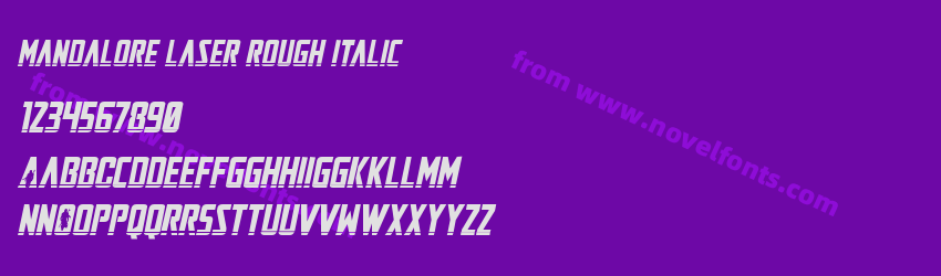 Mandalore Laser Rough ItalicPreview Mandalore Laser Rough ItalicPreview