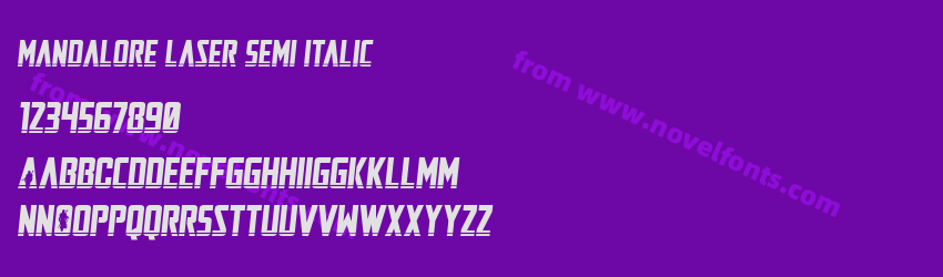 Mandalore Laser Semi ItalicPreview Mandalore Laser Semi ItalicPreview