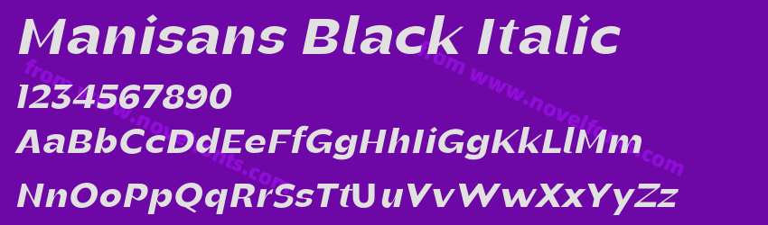 Manisans Black ItalicPreview Manisans Black ItalicPreview