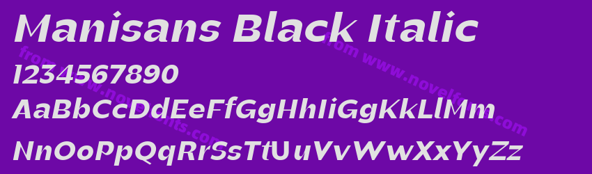 Manisans Black ItalicPreview Manisans Black ItalicPreview