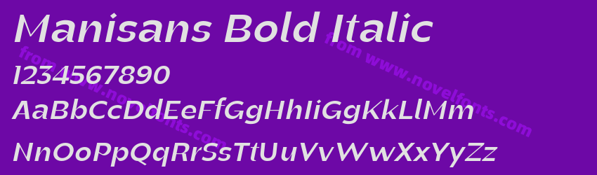 Manisans Bold ItalicPreview Manisans Bold ItalicPreview