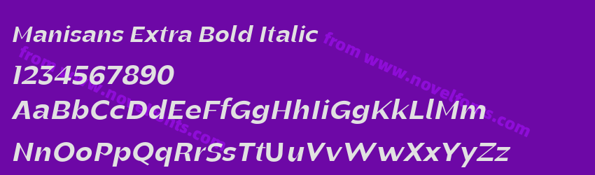 Manisans Extra Bold ItalicPreview Manisans Extra Bold ItalicPreview