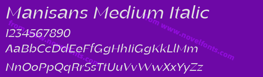 Manisans Medium ItalicPreview Manisans Medium ItalicPreview