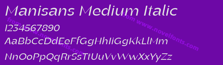 Manisans Medium ItalicPreview Manisans Medium ItalicPreview