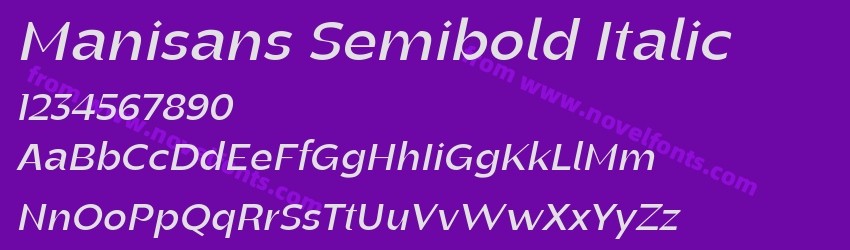 Manisans Semibold ItalicPreview Manisans Semibold ItalicPreview