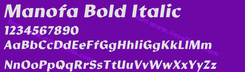 Manofa Bold ItalicPreview Manofa Bold ItalicPreview