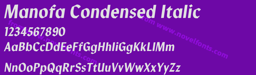 Manofa Condensed ItalicPreview Manofa Condensed ItalicPreview