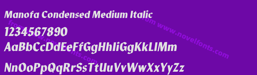 Manofa Condensed Medium ItalicPreview Manofa Condensed Medium ItalicPreview