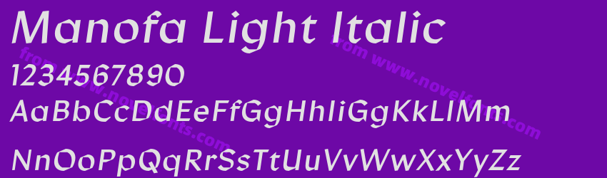 Manofa Light ItalicPreview Manofa Light ItalicPreview