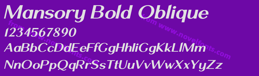 Mansory Bold ObliquePreview Mansory Bold ObliquePreview