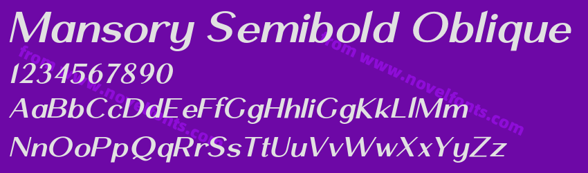 Mansory Semibold ObliquePreview Mansory Semibold ObliquePreview