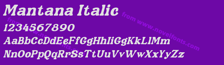 Mantana ItalicPreview Mantana ItalicPreview