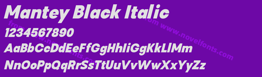 Mantey Black ItalicPreview Mantey Black ItalicPreview