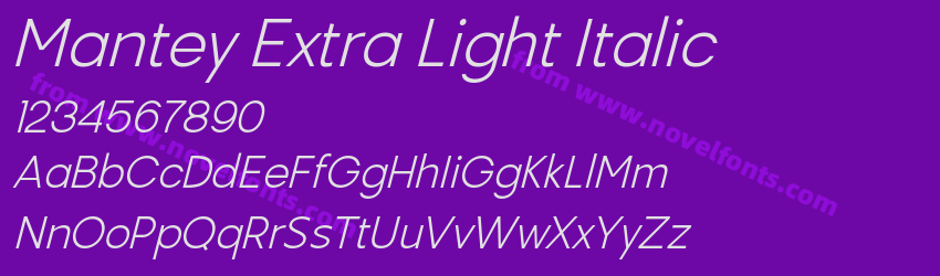 Mantey Extra Light ItalicPreview Mantey Extra Light ItalicPreview