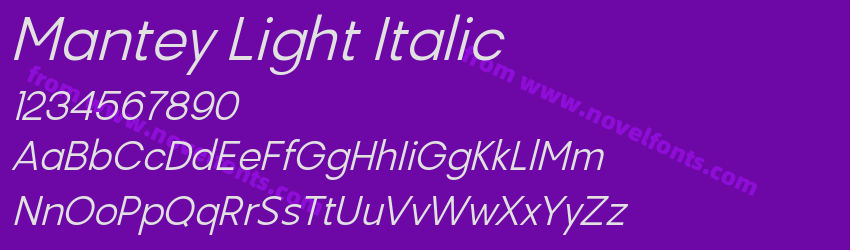 Mantey Light ItalicPreview Mantey Light ItalicPreview
