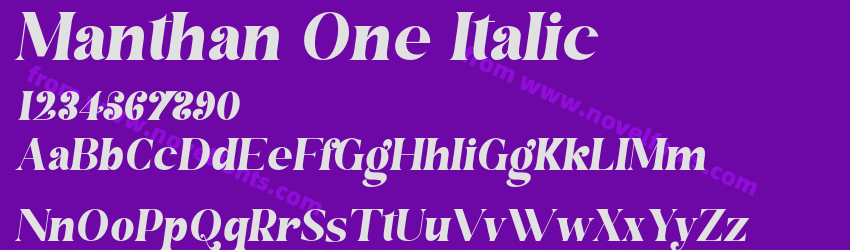 Manthan One ItalicPreview Manthan One ItalicPreview
