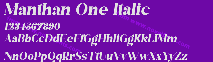 Manthan One ItalicPreview Manthan One ItalicPreview