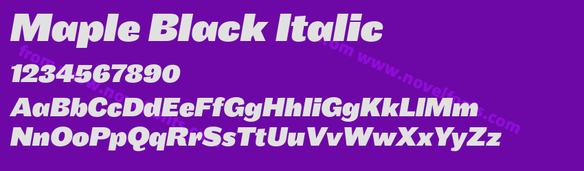 Maple Black ItalicPreview Maple Black ItalicPreview