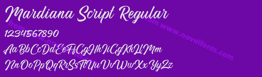 Mardiana Script RegularPreview Mardiana Script RegularPreview