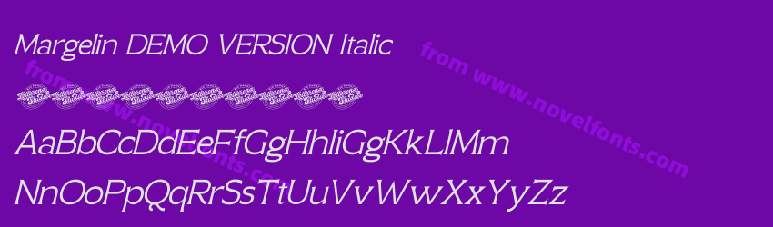 Margelin DEMO VERSION ItalicPreview Margelin DEMO VERSION ItalicPreview