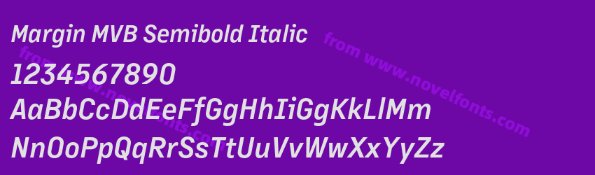 Margin MVB Semibold ItalicPreview