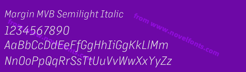 Margin MVB Semilight ItalicPreview