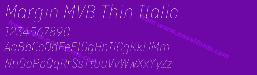 Margin MVB Thin ItalicPreview