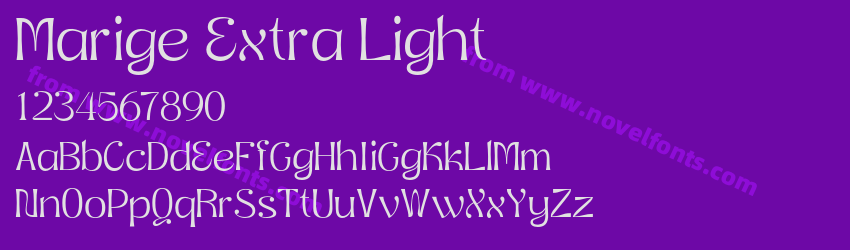 Marige Extra LightPreview Marige Extra LightPreview