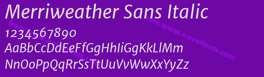 Merriweather Sans ItalicPreview