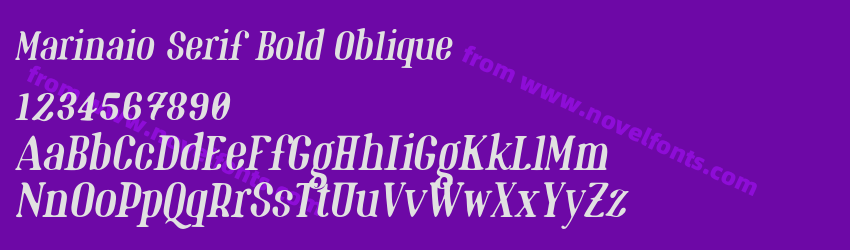 Marinaio Serif Bold ObliquePreview Marinaio Serif Bold ObliquePreview