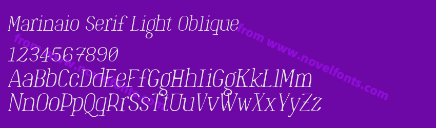 Marinaio Serif Light ObliquePreview Marinaio Serif Light ObliquePreview