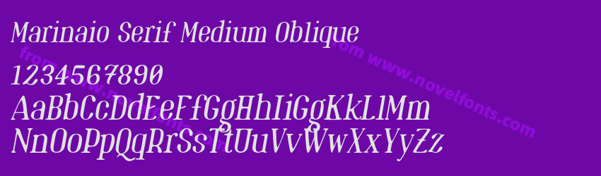 Marinaio Serif Medium ObliquePreview Marinaio Serif Medium ObliquePreview