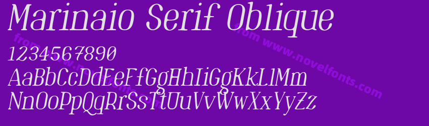 Marinaio Serif ObliquePreview Marinaio Serif ObliquePreview