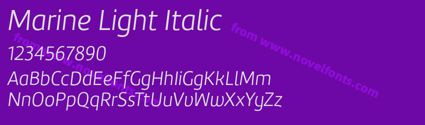 Marine Light ItalicPreview Marine Light ItalicPreview