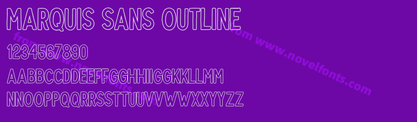 Marquis Sans OutlinePreview Marquis Sans OutlinePreview